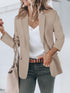 Eleganter Tweed Blazer Damen | Einzelknopf Langarm Entspannte Passform